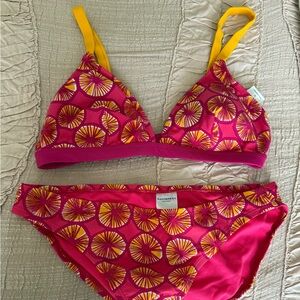 Marimekko for Target Bikini Top & Bottom in Appelsiini! Like New!